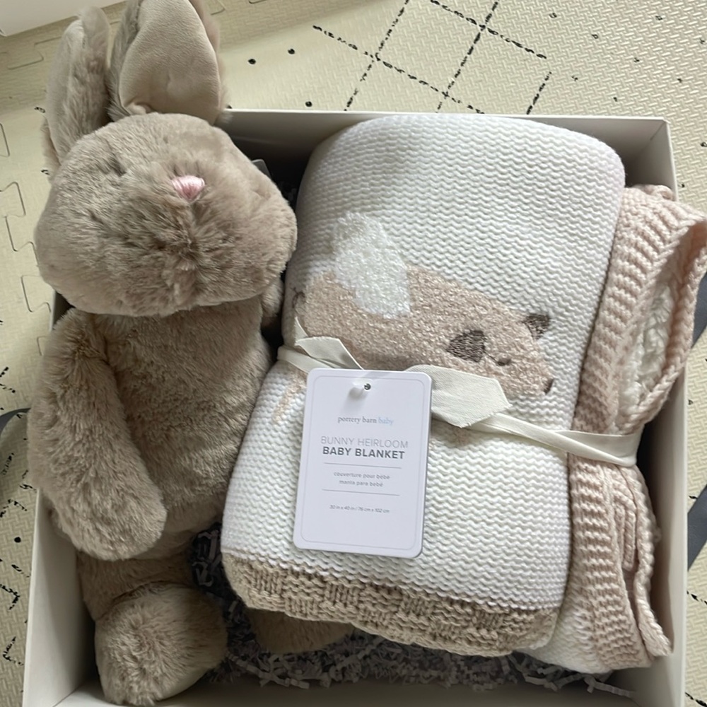 Pottery Barn Baby Blanket Bundle 🐰